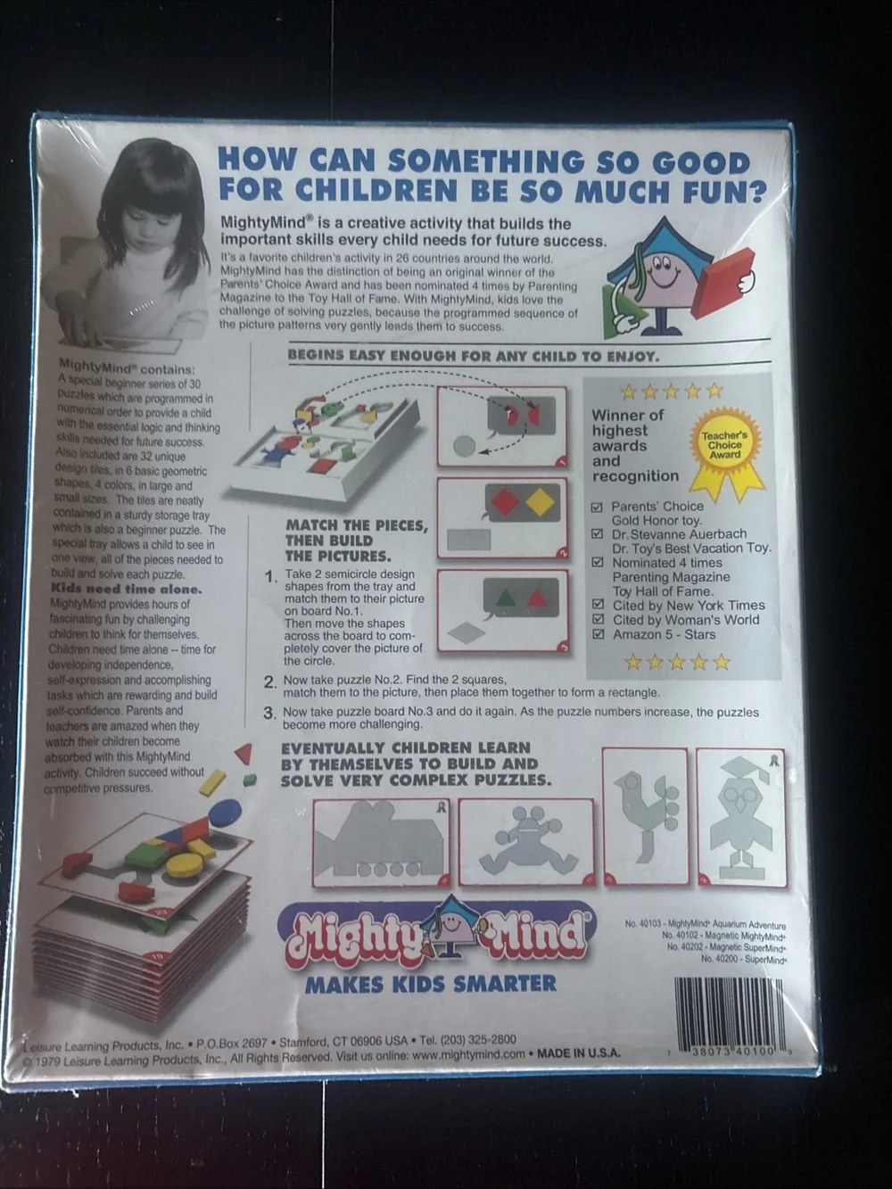 NIB New Mindful Minds Educational Geometric Puzzle Game Ages 3-8 years